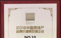 第八届中国房地产品牌价值高峰论坛暨2018中国房地产品牌价值百强企业榜