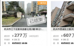 杭州颁布楼市新政后顺利成交的第一套限购法拍房