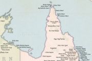 澳大利亚最有趣的地名的地图