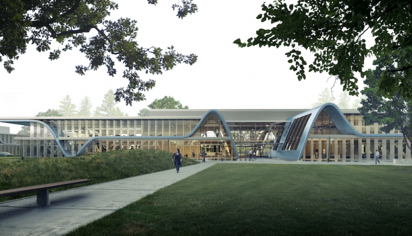 Form4为斯坦福研究园区的项目设计了弧形屋顶