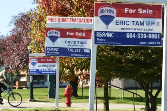 大温哥华地区一年没有增加房价指数
