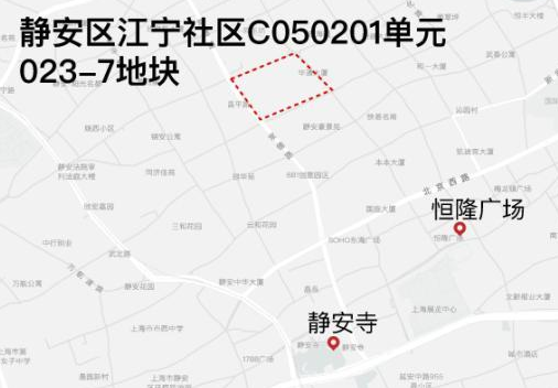 上海市静安区南京西路高端商业商务集聚带的一宗商办地块成交