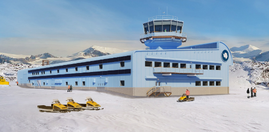 休布劳顿建筑师和Ramboll设计空气动力学南极研究中心