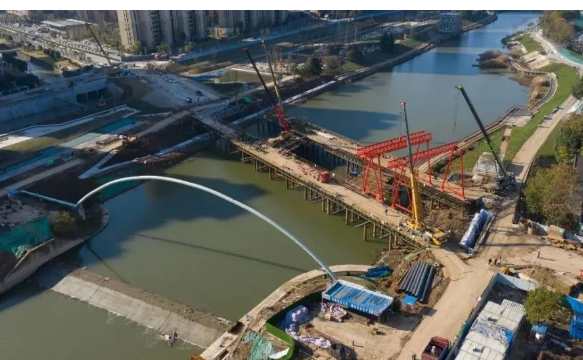 江宁冲沟路北延跨牛首山河桥节点工程最新进展来了