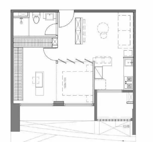 50㎡简约风单身公寓的装修案例
