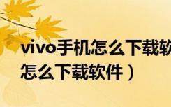 vivo手机怎么下载软件需要密码（vivo手机怎么下载软件）