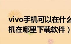 vivo手机可以在什么地方下载软件（vivo手机在哪里下载软件）