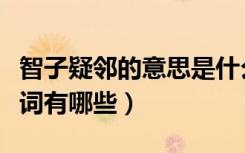 智子疑邻的意思是什么（《智子疑邻》的多义词有哪些）