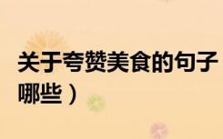 关于夸赞美食的句子（关于夸赞美食的句子有哪些）