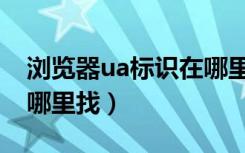 浏览器ua标识在哪里设置（浏览器ua标识在哪里找）