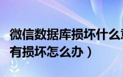 微信数据库损坏什么意思（微信朋友圈数据库有损坏怎么办）