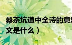 桑茶坑道中全诗的意思（《桑茶坑道中》的原文是什么）