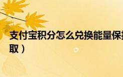 支付宝积分怎么兑换能量保护罩（支付宝能量保护罩怎么获取）