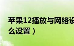 苹果12播放与网络设置在哪（苹果12网络怎么设置）