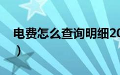 电费怎么查询明细2021（电费怎么查询明细）