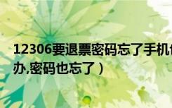 12306要退票密码忘了手机也换了（12306手机号换了怎么办,密码也忘了）