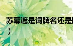 苏幕遮是词牌名还是题目（苏幕遮是词牌名吗）