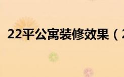 22平公寓装修效果（22平米房子怎么装修）