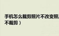 手机怎么裁剪照片不改变照片大小（手机怎么修改照片尺寸不裁剪）