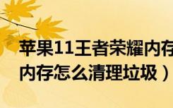 苹果11王者荣耀内存怎么清理（苹果11清理内存怎么清理垃圾）