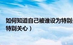 如何知道自己被谁设为特别关心（怎么看自己被几个人设为特别关心）