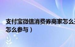 支付宝微信消费券商家怎么开通（微信支付商家消费券商家怎么参与）