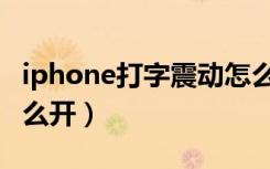iphone打字震动怎么开（iphone打字震动怎么开）