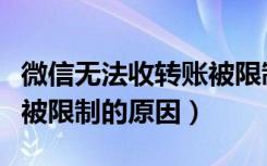 微信无法收转账被限制什么原因（微信收转账被限制的原因）