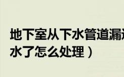 地下室从下水管道漏进水怎样处理（地下室进水了怎么处理）