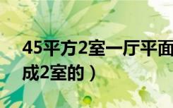 45平方2室一厅平面图（45平米房怎么装修成2室的）