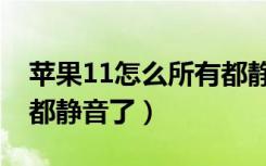 苹果11怎么所有都静音了（苹果11怎么所有都静音了）