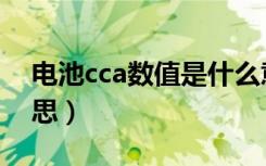 电池cca数值是什么意思（电池cca是什么意思）