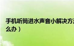 手机听筒进水声音小解决方法（手机进水听筒有杂音滋滋怎么办）