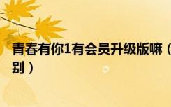 青春有你1有会员升级版嘛（青春有你2会员升级版有什么区别）