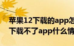 苹果12下载的app怎么不在桌面上（苹果12下载不了app什么情况）