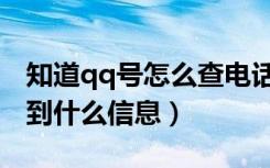 知道qq号怎么查电话号码（知道qq号都能查到什么信息）