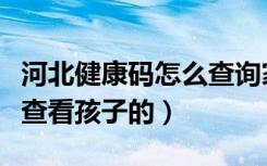 河北健康码怎么查询家人的（河北健康码怎么查看孩子的）