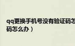 qq更换手机号没有验证码怎么办（qq换手机号了需要验证码怎么办）