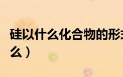 硅以什么化合物的形式存在（硅的化学式是什么）