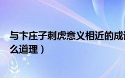 与卞庄子刺虎意义相近的成语（《卞庄子刺虎》告诉我们什么道理）