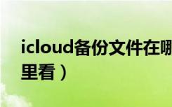 icloud备份文件在哪里找（icloud备份在哪里看）