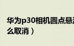 华为p30相机圆点悬浮（华为p30圆点悬浮怎么取消）