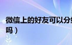 微信上的好友可以分组吗（微信好友可以分组吗）