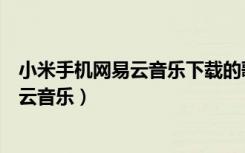 小米手机网易云音乐下载的歌在哪（小米手机安装不了网易云音乐）