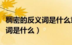 稠密的反义词是什么意思是什么（稠密的反义词是什么）