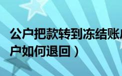 公户把款转到冻结账户如何退回（打入冻结账户如何退回）