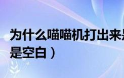 为什么喵喵机打出来是空白（喵喵机打出来都是空白）