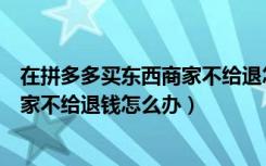 在拼多多买东西商家不给退怎么办（在拼多多上买的东西商家不给退钱怎么办）