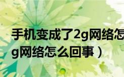 手机变成了2g网络怎么解决（手机突然变成2g网络怎么回事）