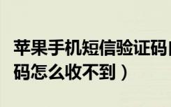 苹果手机短信验证码自动提取（苹果短信验证码怎么收不到）